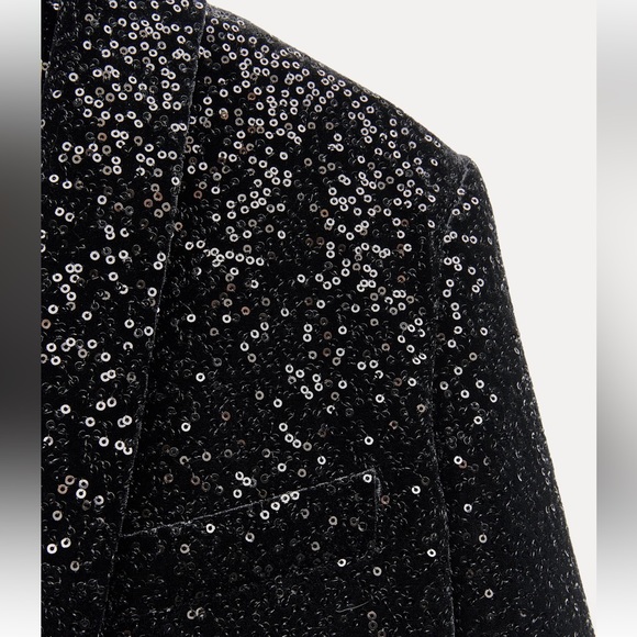 Zara velvet sequin blazer - Picture 6 of 6